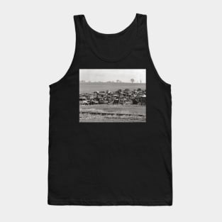 Automobile Graveyard, 1935. Vintage Photo Tank Top